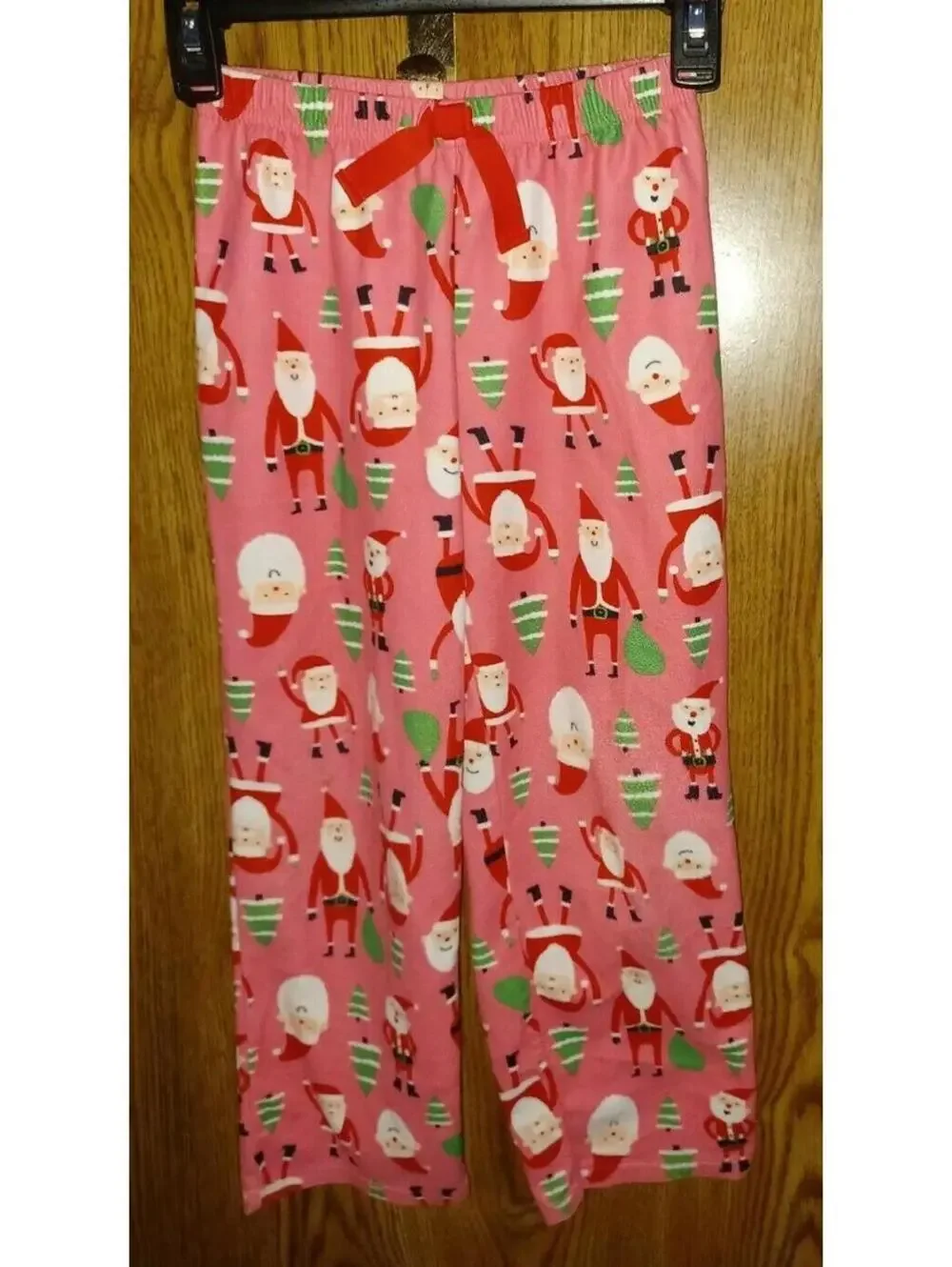 Girl's Carter's Christmas Pajama Bottoms Santa And Trees Size 8